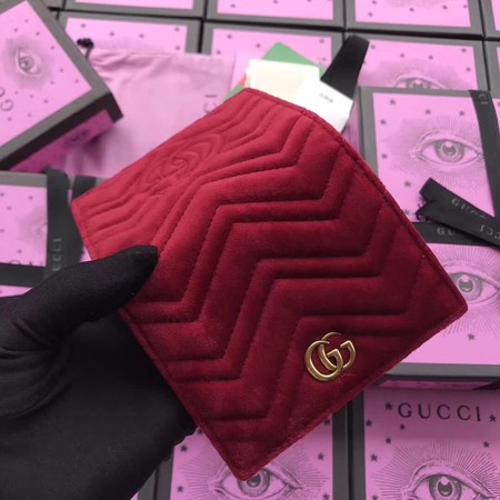 Gucci GG Marmont Card Case 466492 Red