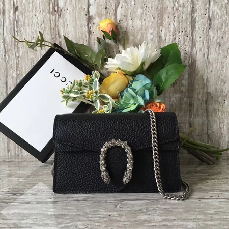 Gucci Dionysus Leather Super mini Bag 476432 Black