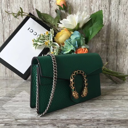 Gucci Dionysus Leather Super mini Bag 476432 Green