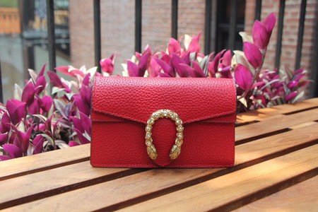 Gucci Dionysus Leather Super mini Bag 476432 Red