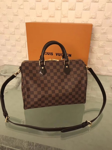 Louis Vuitton Damier Ebene Speedy 30 With Shoulder Strap N41183