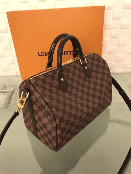 Louis Vuitton Damier Ebene Speedy 30 With Shoulder Strap N41183