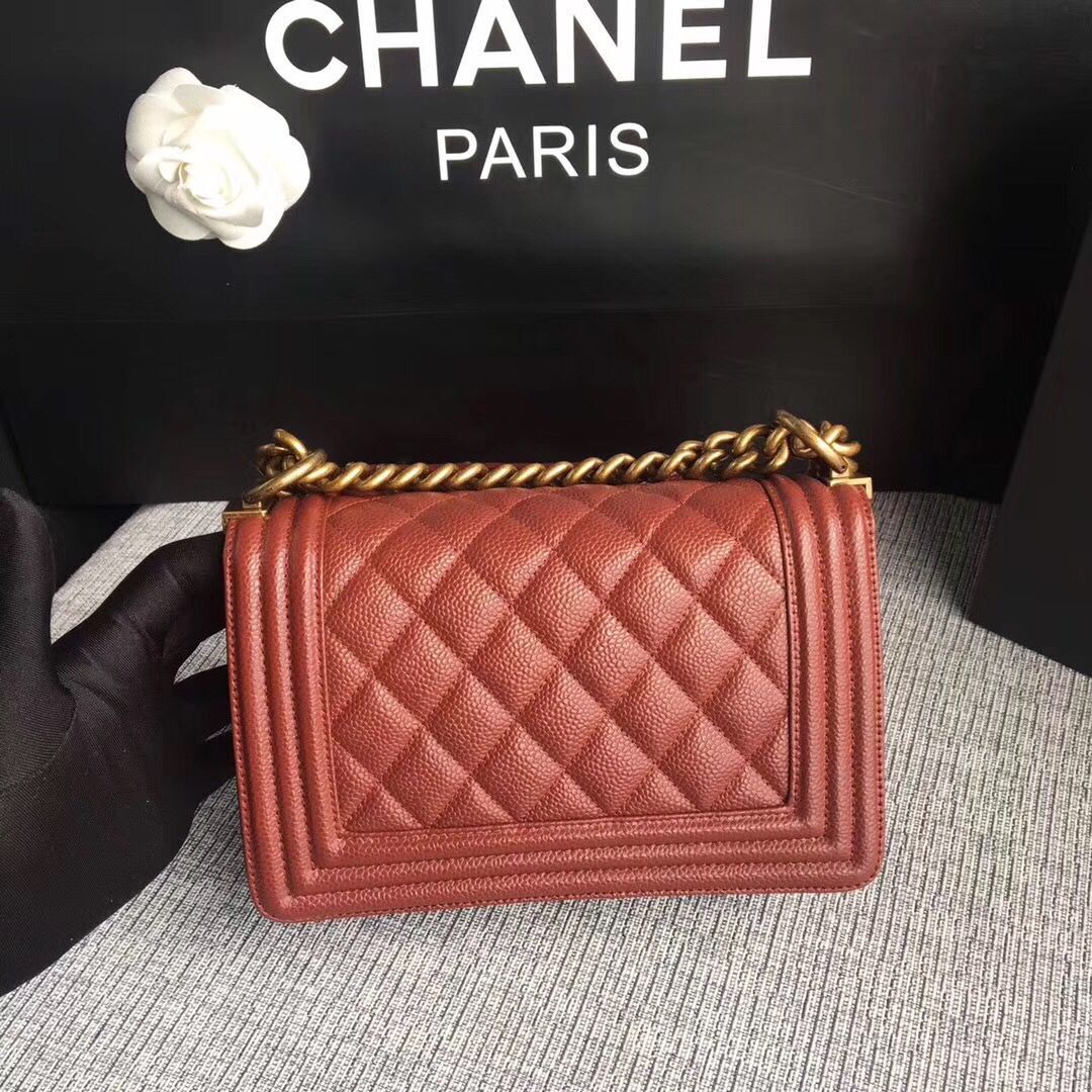 Boy Chanel Flap Bag Original Leather A67086 Red