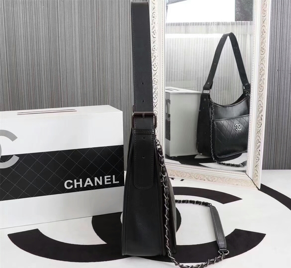 Chanel 2017 Calfskin Leather Tote Bag 8129 Black