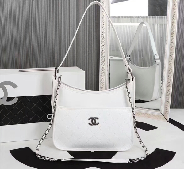 Chanel 2017 Calfskin Leather Tote Bag 8129 White