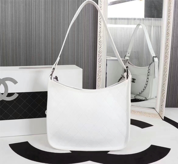 Chanel 2017 Calfskin Leather Tote Bag 8129 White