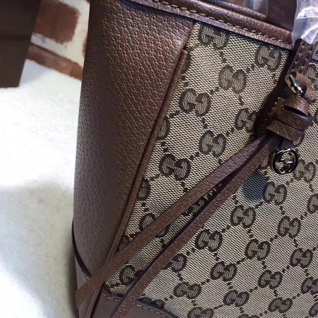 Gucci Bree Original GG Canvas Top Handle Bag 353121 Brown