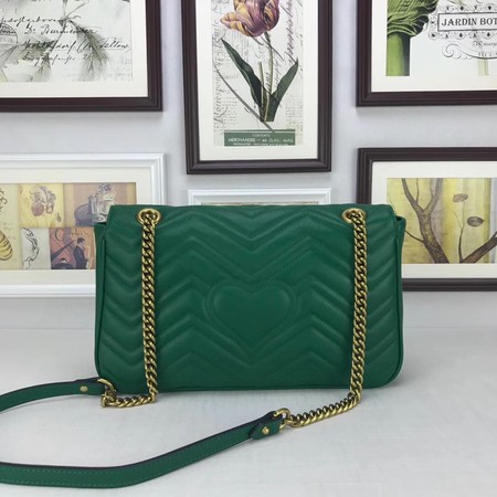 Gucci Now GG Marmont Matelasse Shoulder Bag 443496 Green