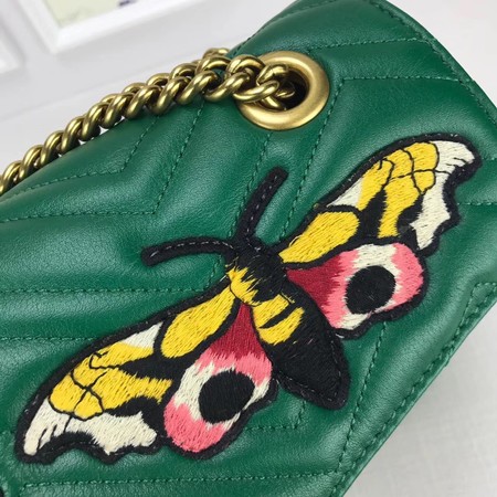 Gucci Now GG Marmont Matelasse Shoulder Bag 443496 Green