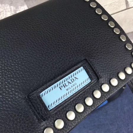 Prada Etiquette Bag Calfskin Leather 1BD082 Black