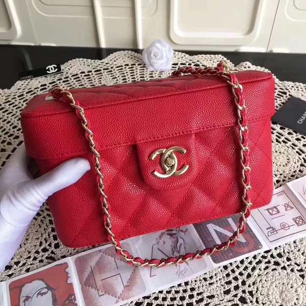 Chanel Cosmetic Bag Caviar Leather CHA6600 Pink