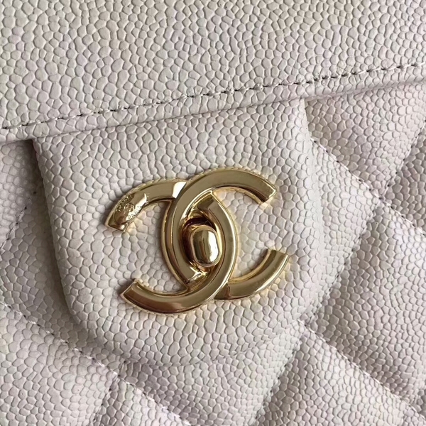 Chanel Cosmetic Bag Caviar Leather CHA6600 White