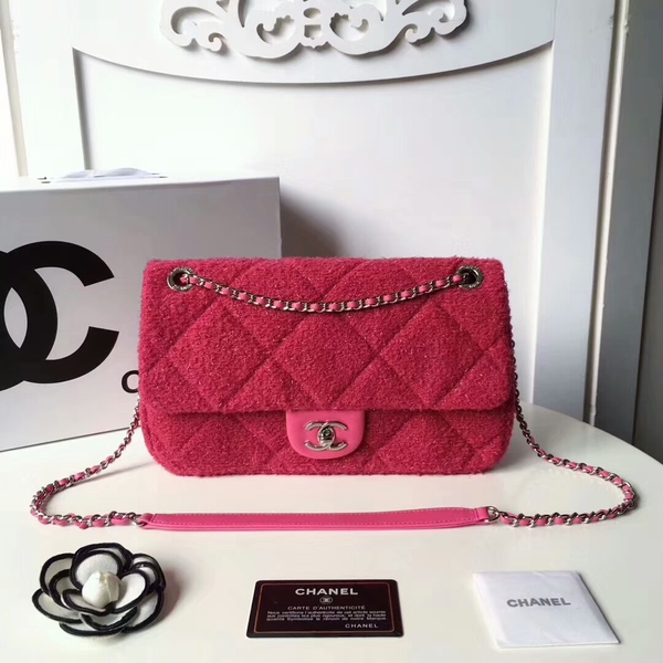 Chanel Original Suede Leather Flap Shoulder Bag A8128 Pink