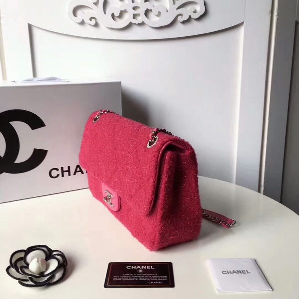 Chanel Original Suede Leather Flap Shoulder Bag A8128 Pink