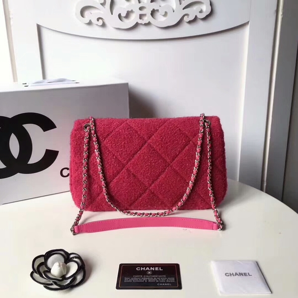 Chanel Original Suede Leather Flap Shoulder Bag A8128 Pink