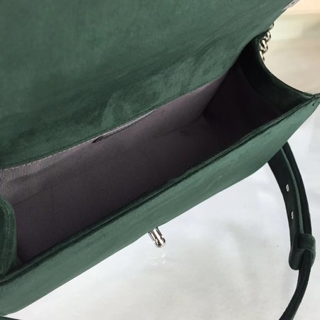 Boy Chanel Flap Shoulder Bag Chevron Velvet Leather A67068A Green