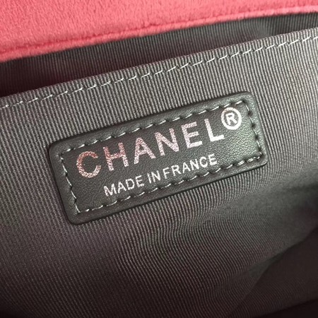 Boy Chanel Flap Shoulder Bag Chevron Velvet Leather A67068A Rose