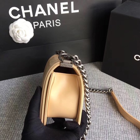 Boy Chanel Flap Shoulder Bag Sheepskin Leather A67085 Apricot