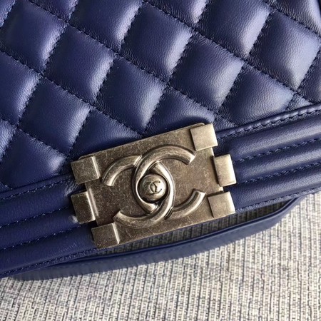 Boy Chanel Flap Shoulder Bag Sheepskin Leather A67085 Blue