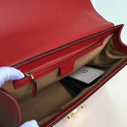 Gucci Padlock Medium GG Shoulder Bag 409486A Red