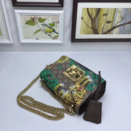 Gucci Padlock GG Supreme Shoulder Bags 409487 Green