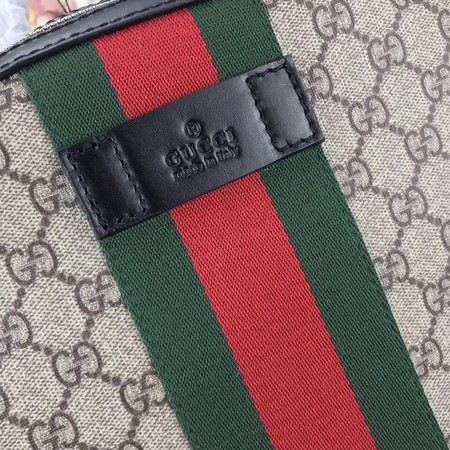 Gucci GG Supreme backpack with Web 443805 Brown