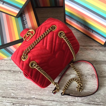 Gucci GG Marmont Mini Bag 446744 Red