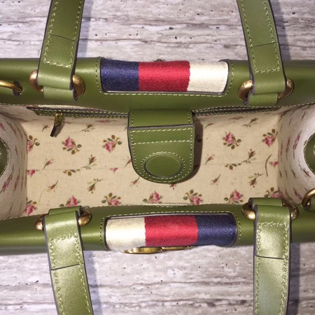 Gucci GG Marmont Top Handle Bag 476470 Green
