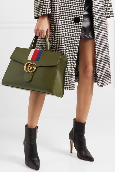 Gucci GG Marmont Small Top Handle Bag 476472 Green