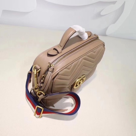 Gucci GG Marmont Small Shoulder Bag 498100 Apricot