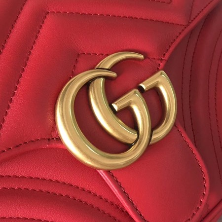 Gucci GG Marmont Small Shoulder Bag 498100 Red