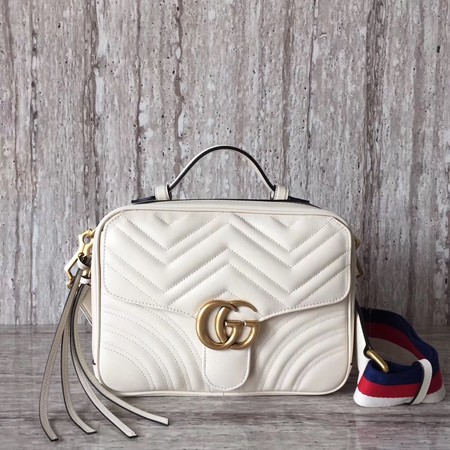 Gucci GG Marmont Small Shoulder Bag 498100 White