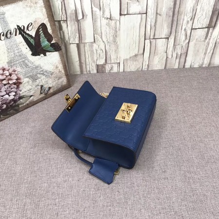 Gucci Padlock Signature Shoulder Bag 409487 Blue