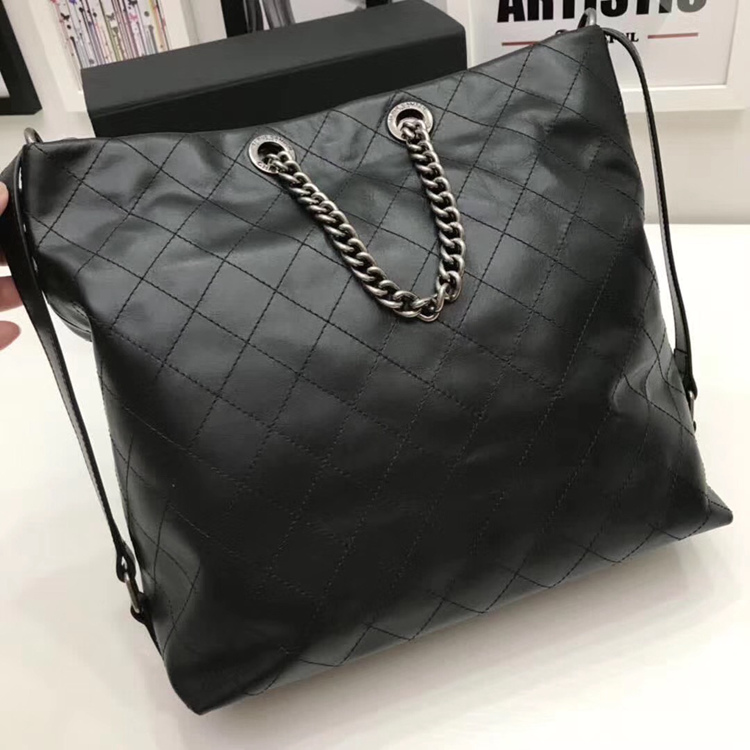 Chanel Calfskin Leather Tote Bag A98697 Black