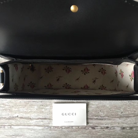 Gucci GG Marmont Leather Shoulder Bag 476468 Black