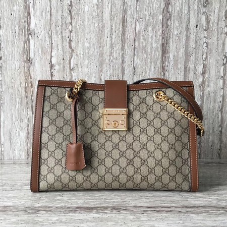 Gucci Padlock Medium GG Shoulder Bag 479197 Brown