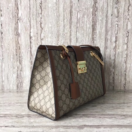 Gucci Padlock Medium GG Shoulder Bag 479197 Brown