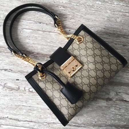 Gucci Padlock Small GG Shoulder Bag 498156 Black
