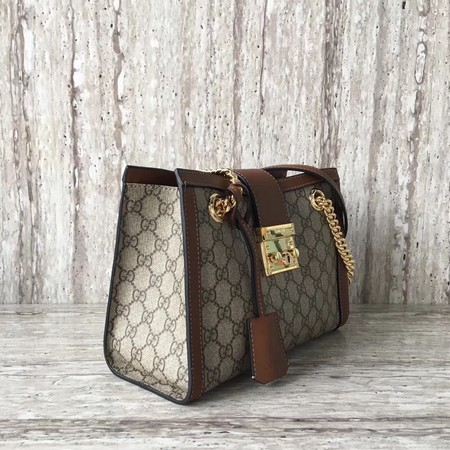 Gucci Padlock Small GG Shoulder Bag 498156 Brown