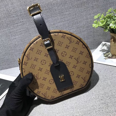 Louis Vuitton Monogram Reverse Canvas PETITE BOITE CHAPEAU M43510