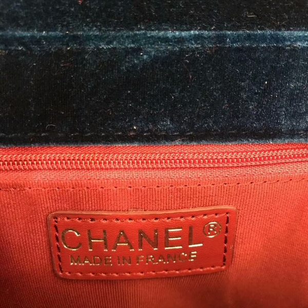 Chanel LeBoy 2017 Velvet Leather 67085 Blue