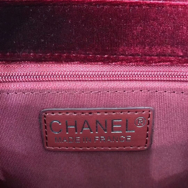 Chanel LeBoy 2017 Velvet Leather 67085 Red