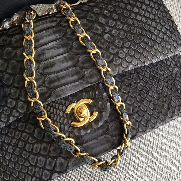 Chanel Original Python Leather Shoulder Bag CF1112J