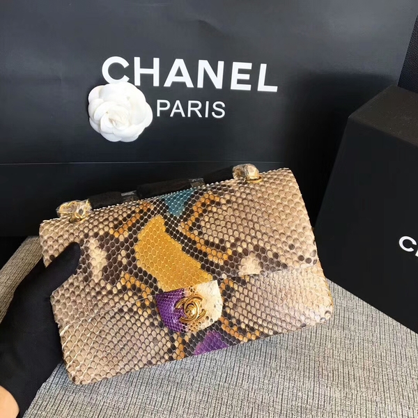 Chanel Original Python Leather Shoulder Bag CF1112O