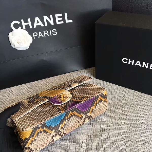 Chanel Original Python Leather Shoulder Bag CF1112O