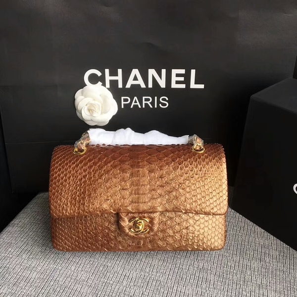 Chanel Original Python Leather Shoulder Bag CF1112R