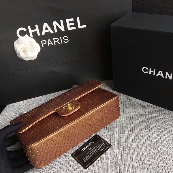 Chanel Original Python Leather Shoulder Bag CF1112R