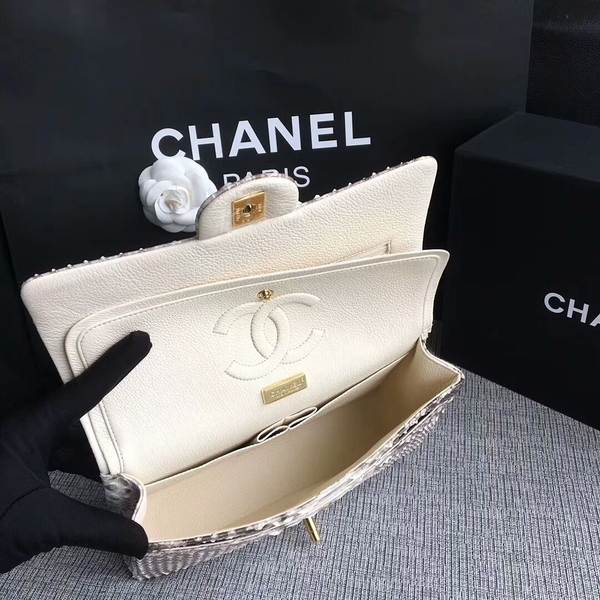 Chanel Original Python Leather Shoulder Bag CF1112S