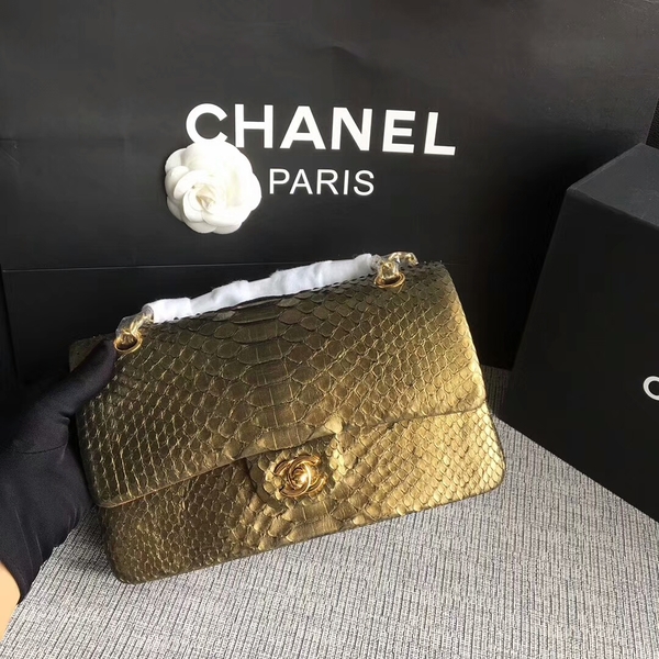 Chanel Original Python Leather Shoulder Bag CF1112T