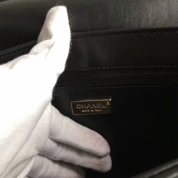 Chanel Original Leather Cony Hair Shoulder Bag CH5531 Black